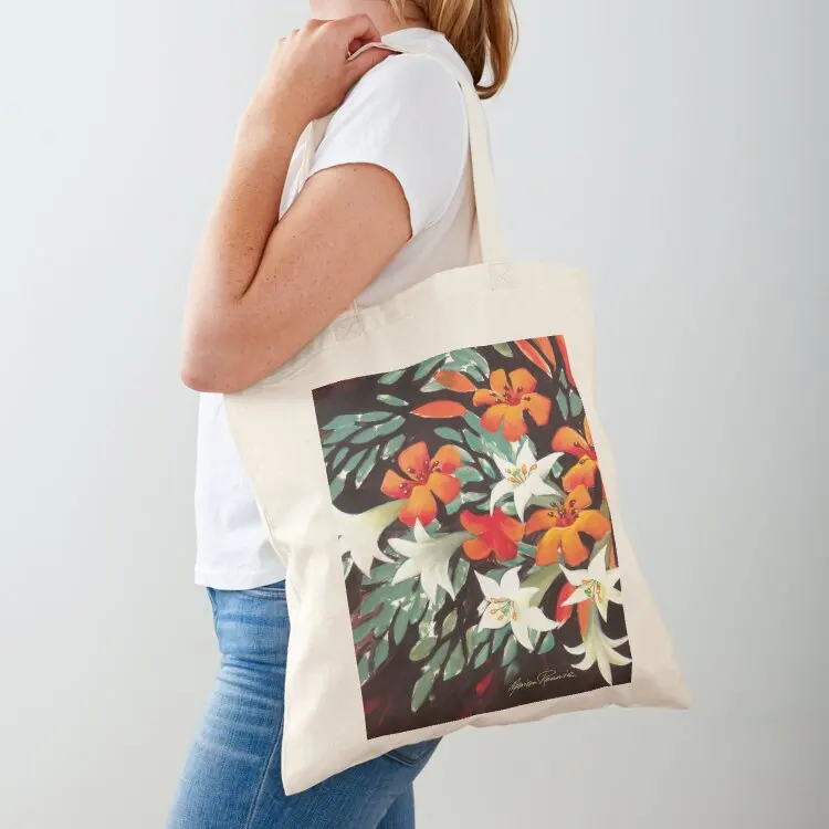 Lillies Tote Bag Shopper tote bag shopper bag women canvas