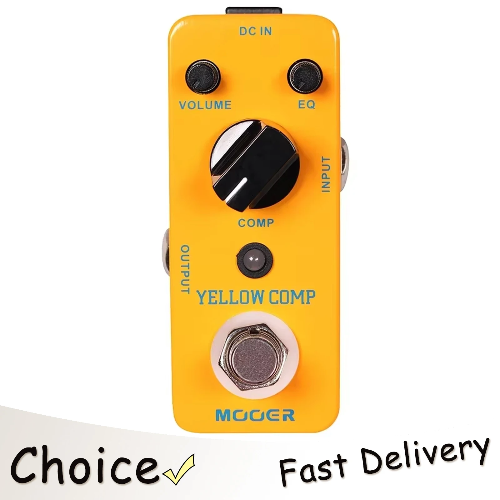 MOOER Yellow Comp Electric Guitar Effects Pedal Optical Compressor Effect Full Metal Shell True Bypass Pedal Guitar Accessories
