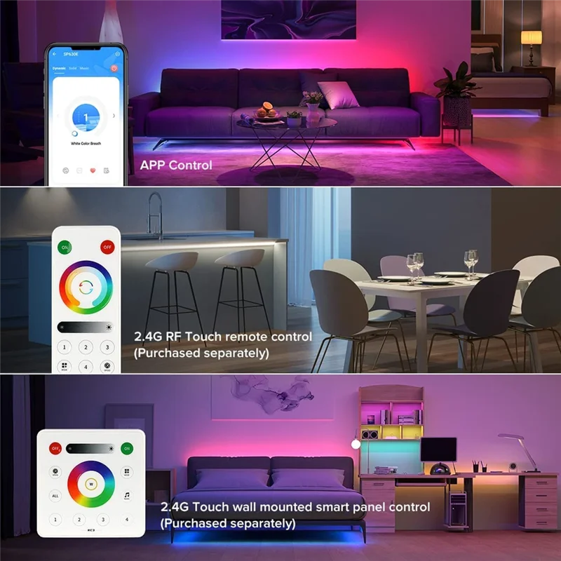 1 قطعة SP630E بلوتوث LED تحكم البلاستيك الأبيض دعم PWM أحادية اللون CCT RGB RGBW RGBCCT أو SPI TTL IC رقاقة LED قطاع