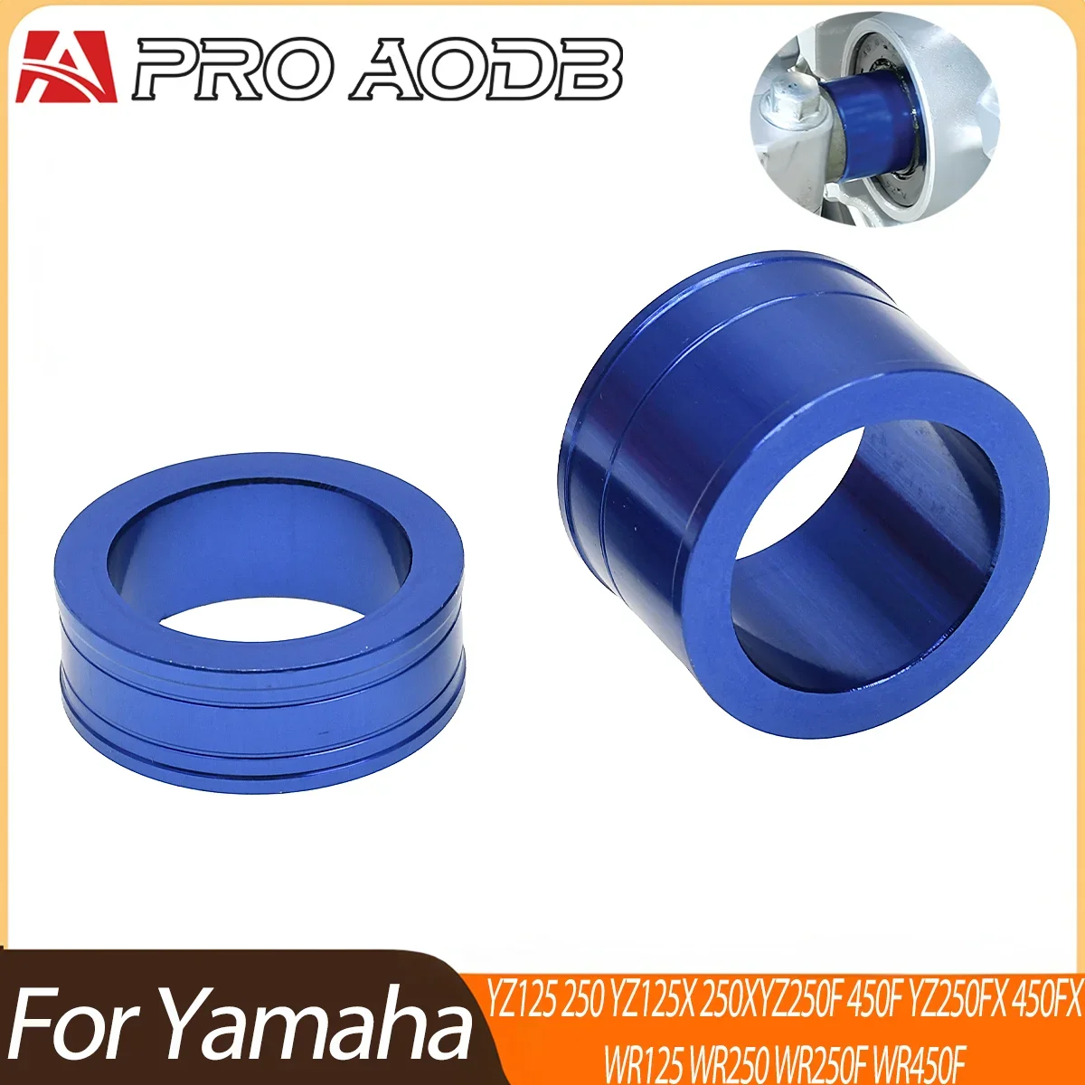 CNC Aluminum Front Wheel Hub Spacer For Yamaha YZ250F YZ450F YZ250FX YZ450FX 2014-2021 Dirt Bike Axle Spacer Pair