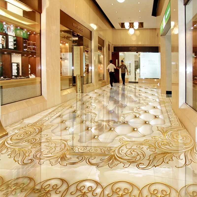 Benutzer definierte Boden Wandt apete europäischen Stil Rose Marmor weiche Rolle 3d Bodenfliesen Aufkleber Wohnzimmer PVC Wohnkultur