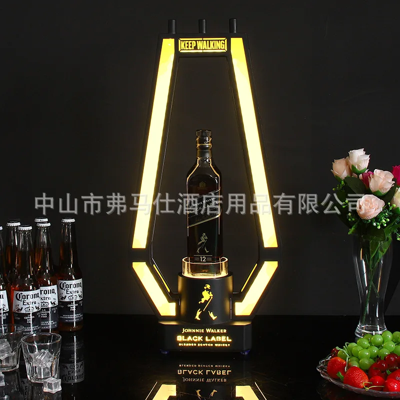 

Bar luminous wine holder creative LED colorful KTV foreign red champagne king foreign display stand holder b