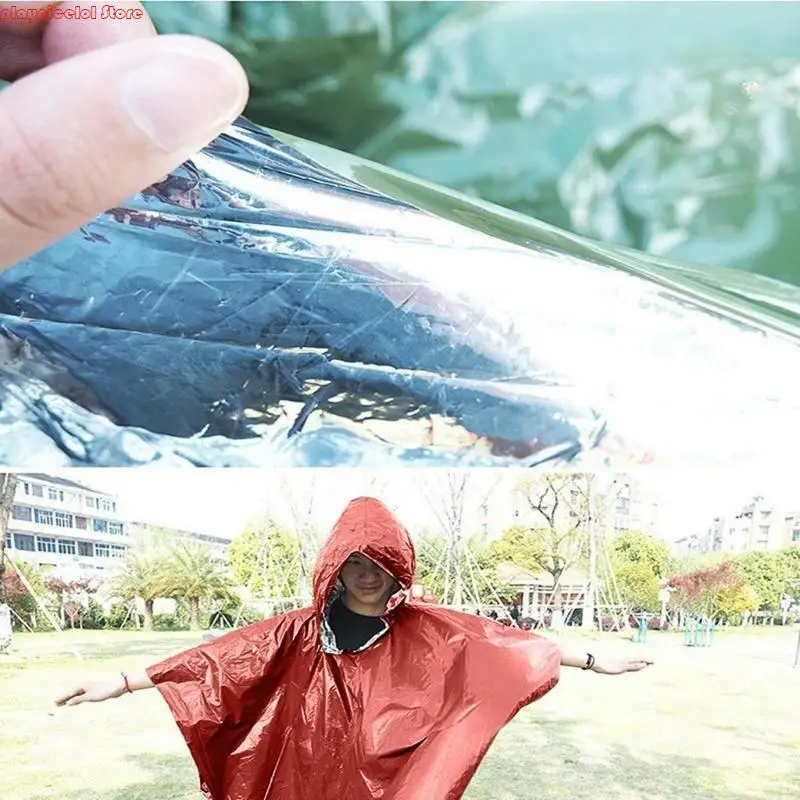 E8BA Lightweight Survival Poncho Waterproof for Wind & Rain Shielding In Emergencies