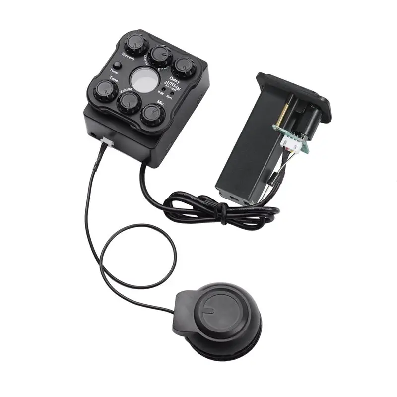 Système de préampli pour guitare acoustique ABLB-K4 avec micros de résonance et écran LED