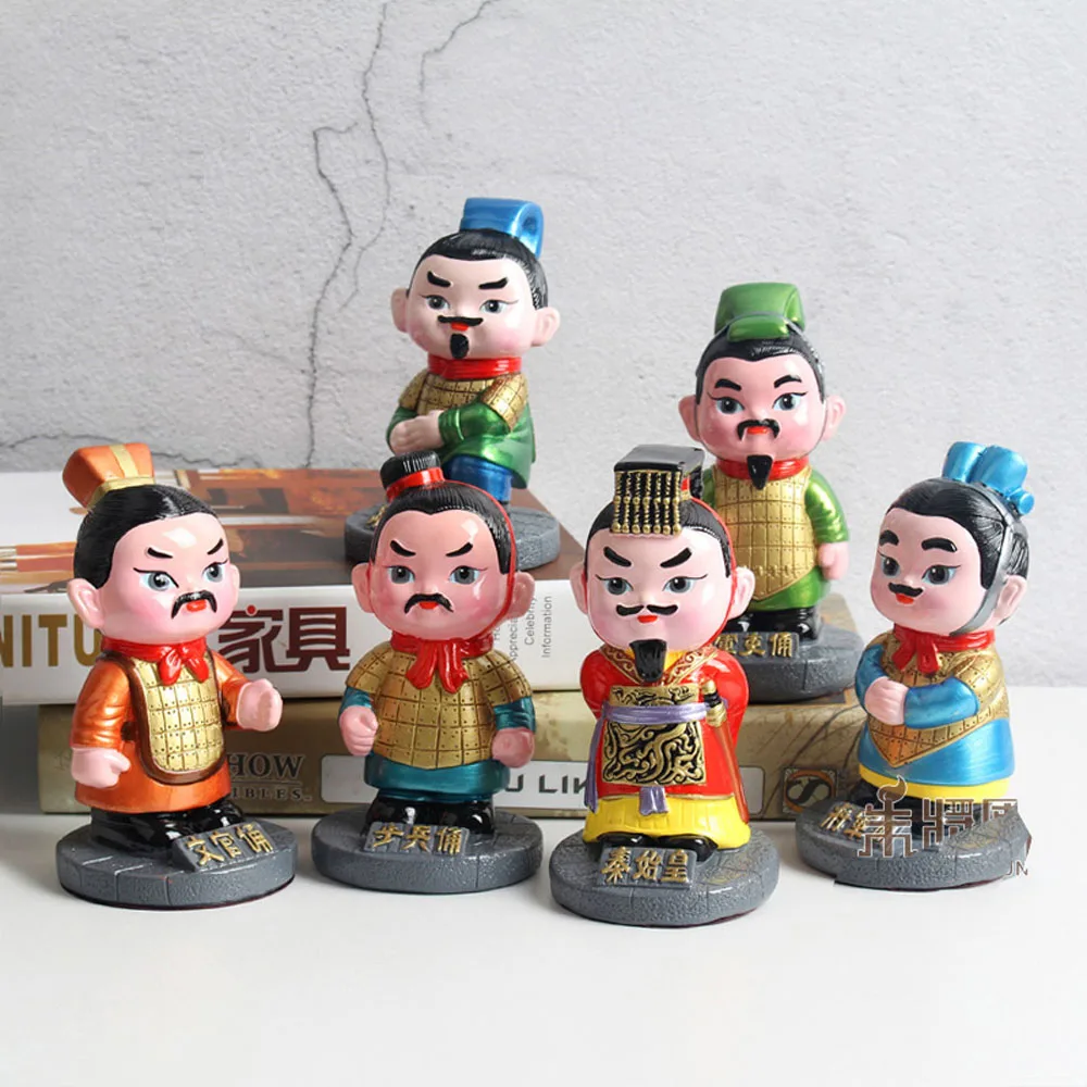 colourful ceramics material Artificial Emperor Qin's Terracotta Warriors handicrafts ornaments