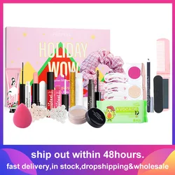 Christmas Advent Calendar 2023 Makeup Tools Countdown Calendar Gift Boxes Lipstick Eye Shadow Concealers Makeup Cosmetics Set