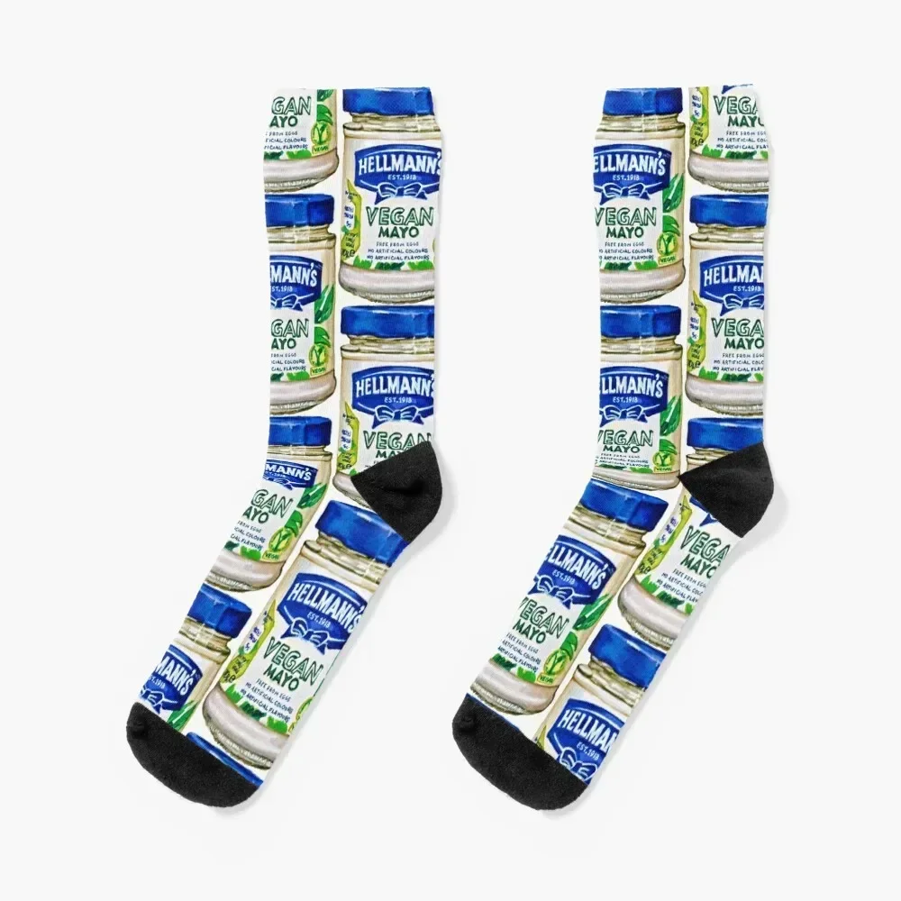 Hellmans Vegan Mayo Jar Socks football Run Luxury Woman Socks Men's