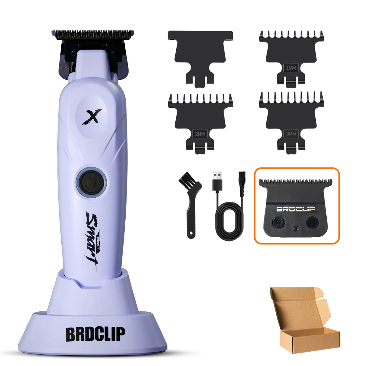 BRDCLIP X Series Weiß FA1T 7700RPM Professioneller Elektrischer Haarschneider für Männer mit DLC-Klinge für Friseursalons
