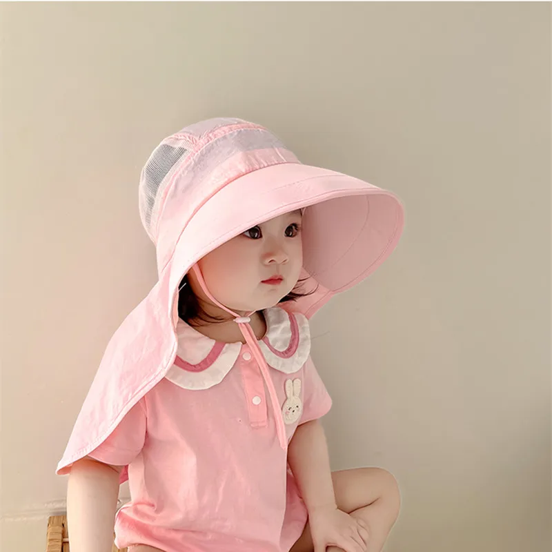 New Baby Fisherman Hat Summer Quick Dry Sun Visor Hat for Boys and Girls Thin Style Children\'s Sunshade Cap Large Brim Hats