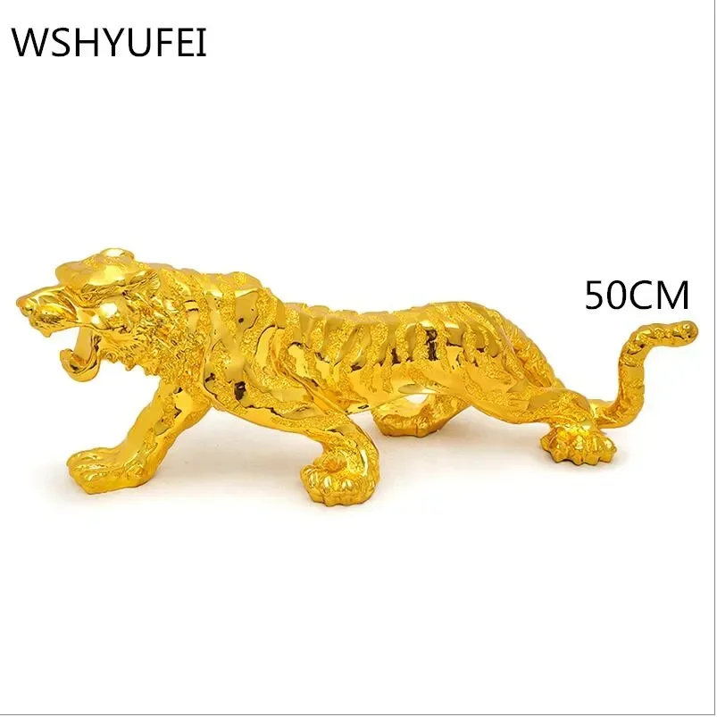 1pcs golden resin tiger decoration car model home decoration wedding christmas birthday gift