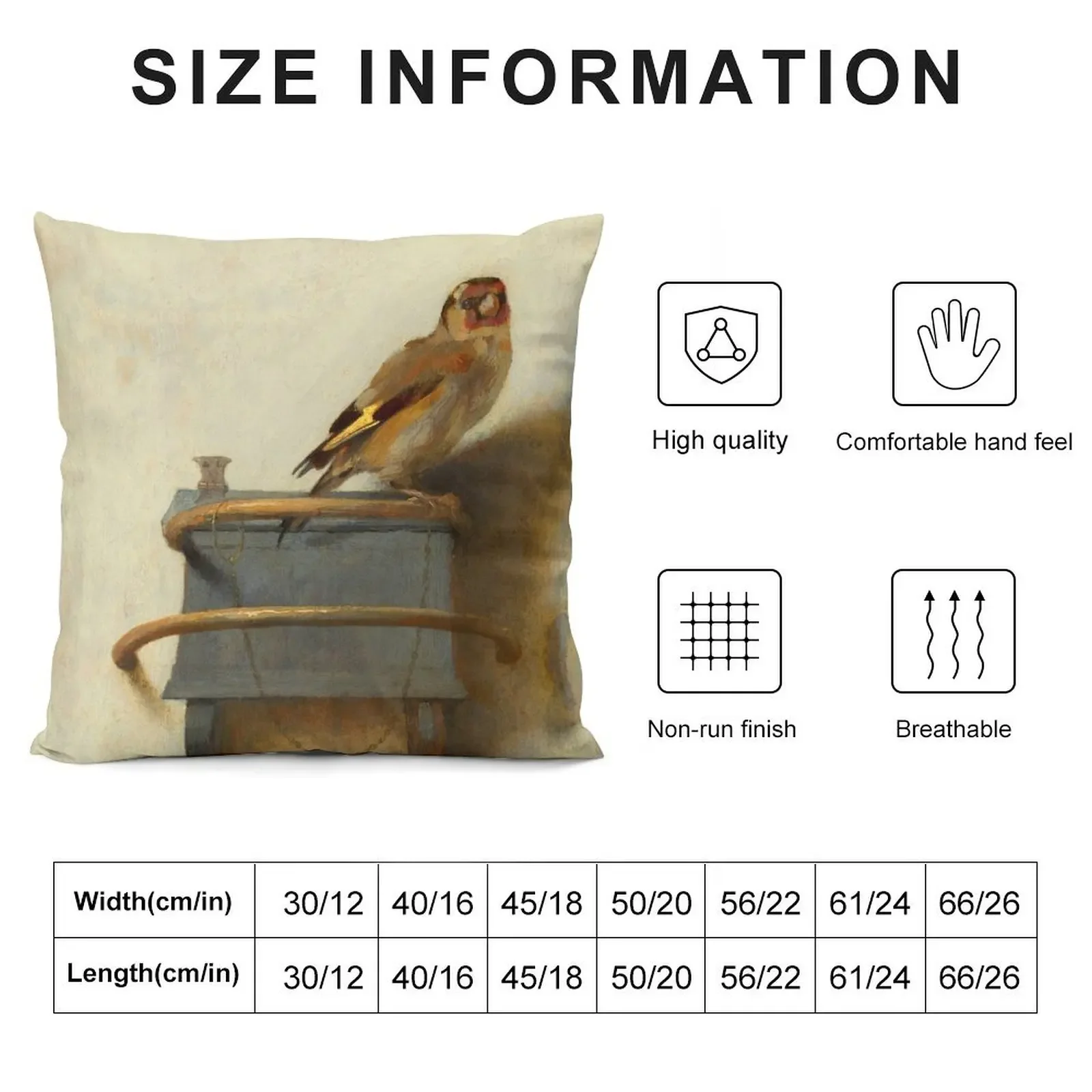 Carel Fabritius The Goldfinch Throw Pillow pillowcases for sofa cushions christmas cushions covers pillow