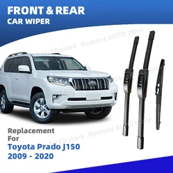 LHD Front Rear Windshield Wiper Blades For Toyota Prado J150 Series 2009 - 2020 Windscreen Window Accessories