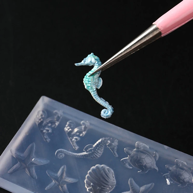Nail art Weiche Silikon Form Shell Conch Formen 3D Silikon Geschnitzt Ozean Stil DIY Nagel Design Vorlage Nagel Zubehör Für Salon