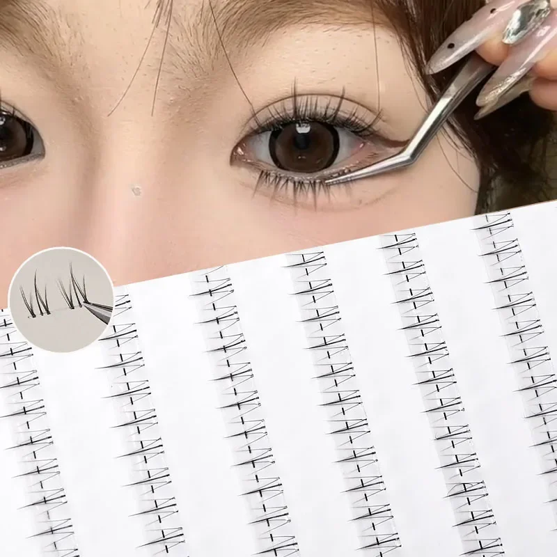 Manga Air Lower Eyelashes 8/10 Rows Fairy Fake Lashes Segmented Natural Under Lashes Bottom Lashes Makeup Eyelash Makeup Tool