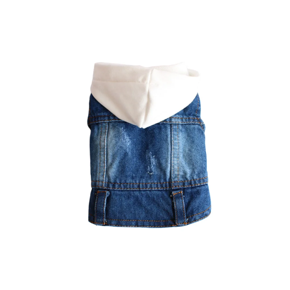 

Pet Cowboy Vests Denim Jacket Black Knitted Hat Size Xl Fashion Autumn Winter Dog Apparel Cool Protective Clothes for Small