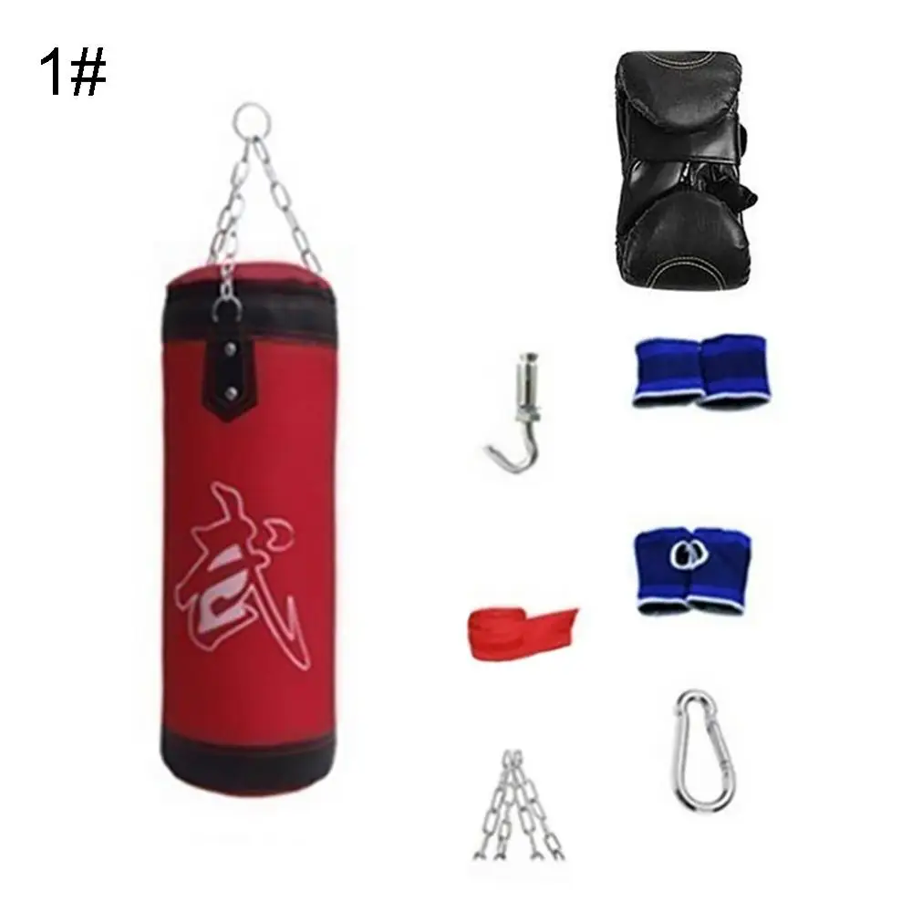 Punching Bag Sandbag Hanging 8Pcs/Set Fitness Training MMA Boxing Sport Kick Sandbag