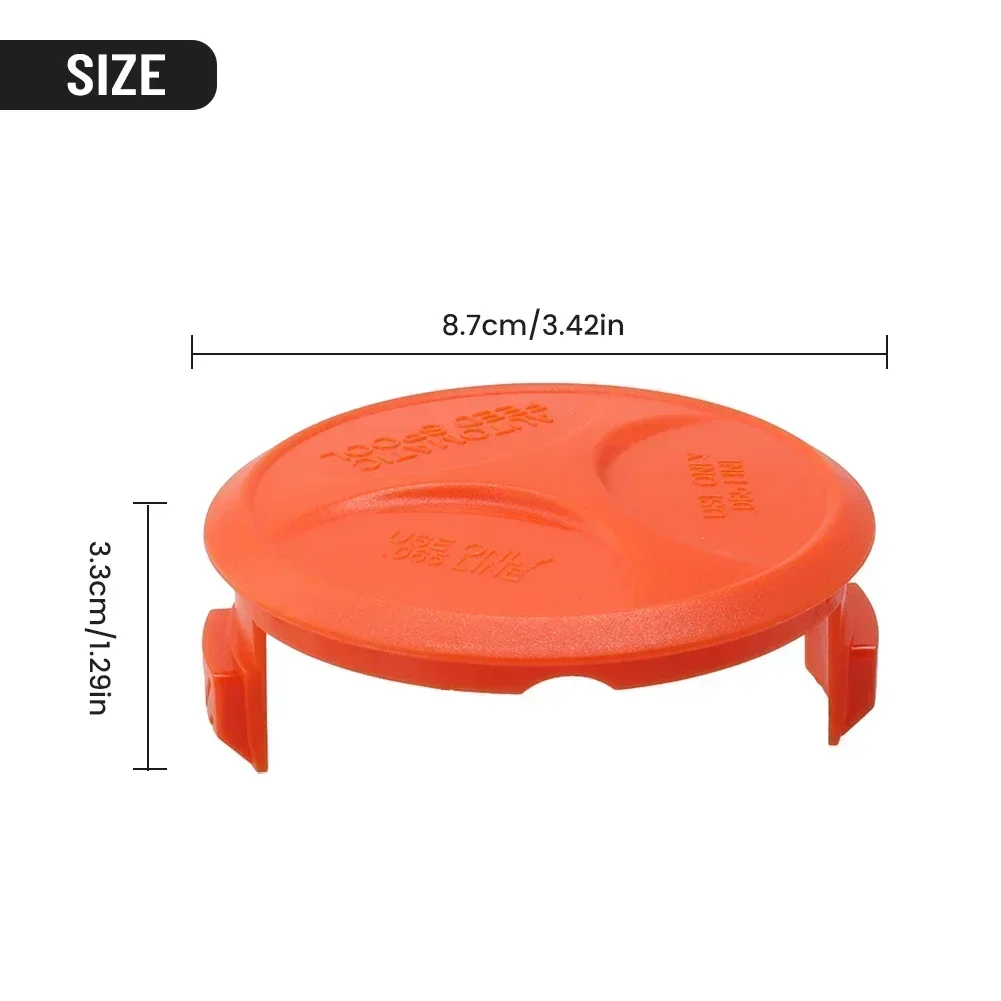 

2Pcs Trimmer Spool Line Cap Cover 385022-03 For Black & Decker GH400 GL4525 GL5028 GLC120 GLC13 GLC14 GLC1423 GLC1823L GLC1825