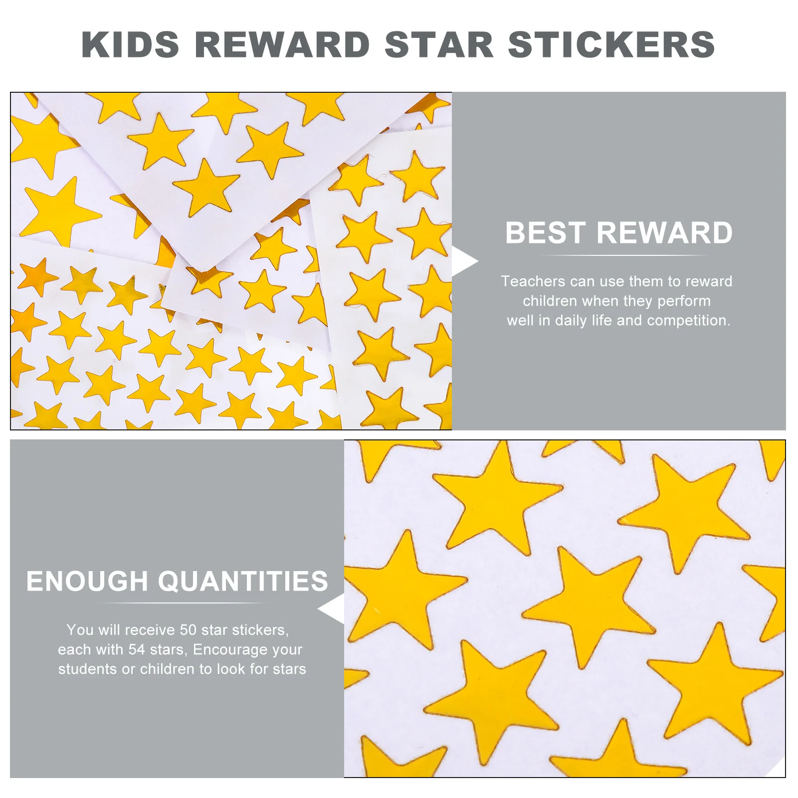 

Kids Reward Star Stickers 50 Sheets Gold Star Shaped Adhesive Sticker Self-Adhesive Decals School Supplies Kids School Supplies
