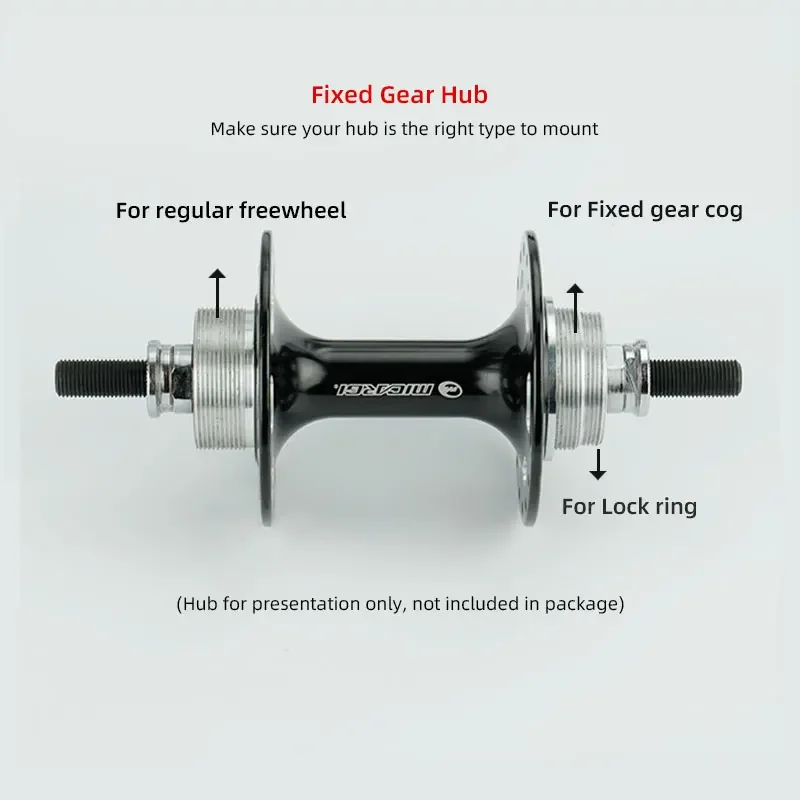 Deemount 13T/14T/15T/16T/17T/18T A scatto fisso Una velocità per ruota di bicicletta Pignone e ghiera di bloccaggio per mozzo bici da pista Fixie