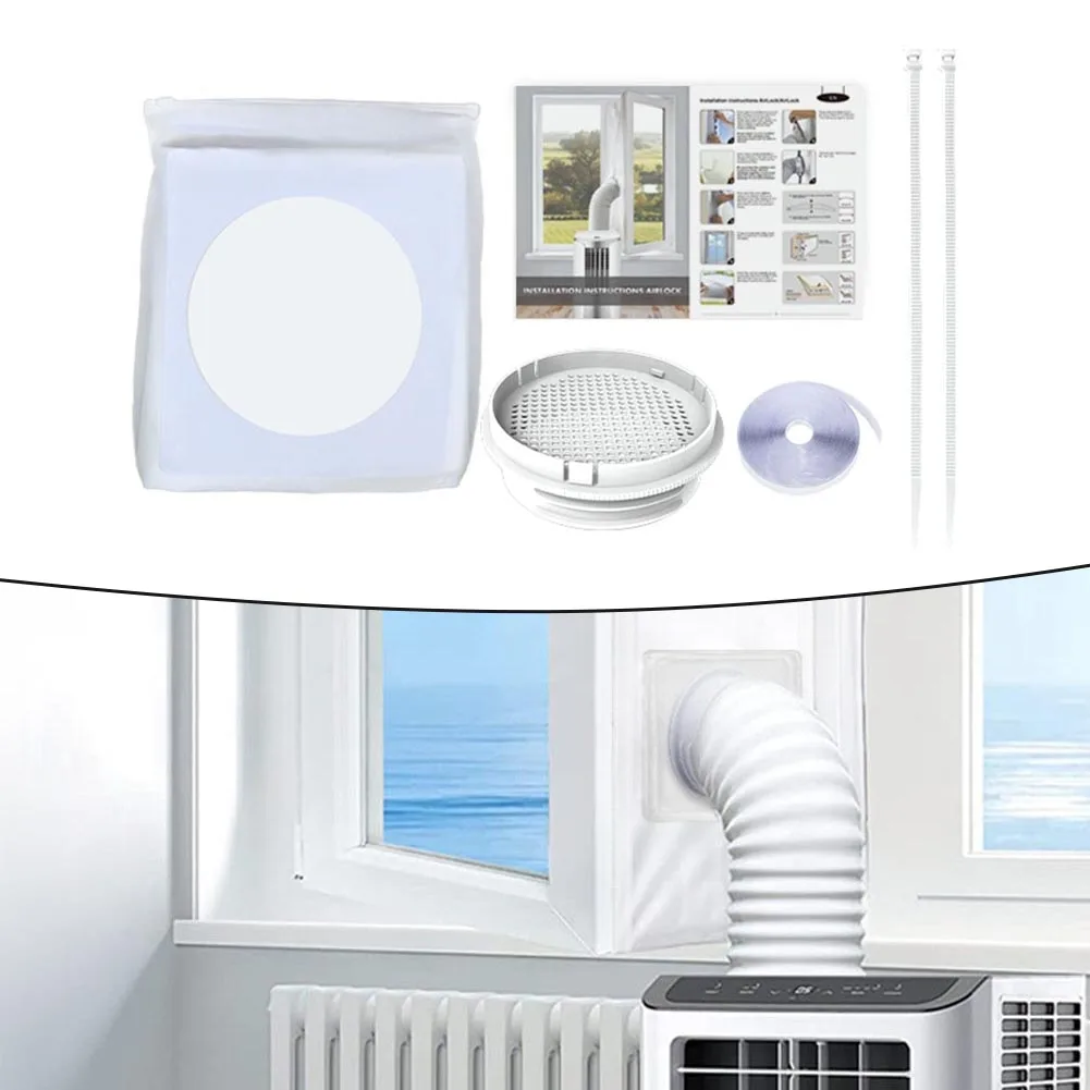Kit de sello de ventana de aire acondicionado portátil de 400 CM impermeable y aislamiento térmico para tragaluz y ventanas abatibles