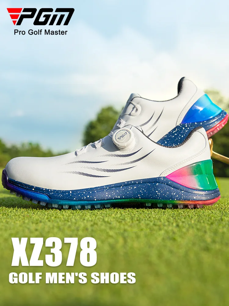 Scarpe sportive da golf da uomo PGM Scarpe da ginnastica casual estive Allacciatura rapida in microfibra TPU impermeabile antiscivolo XZ378 Commercio all'ingrosso