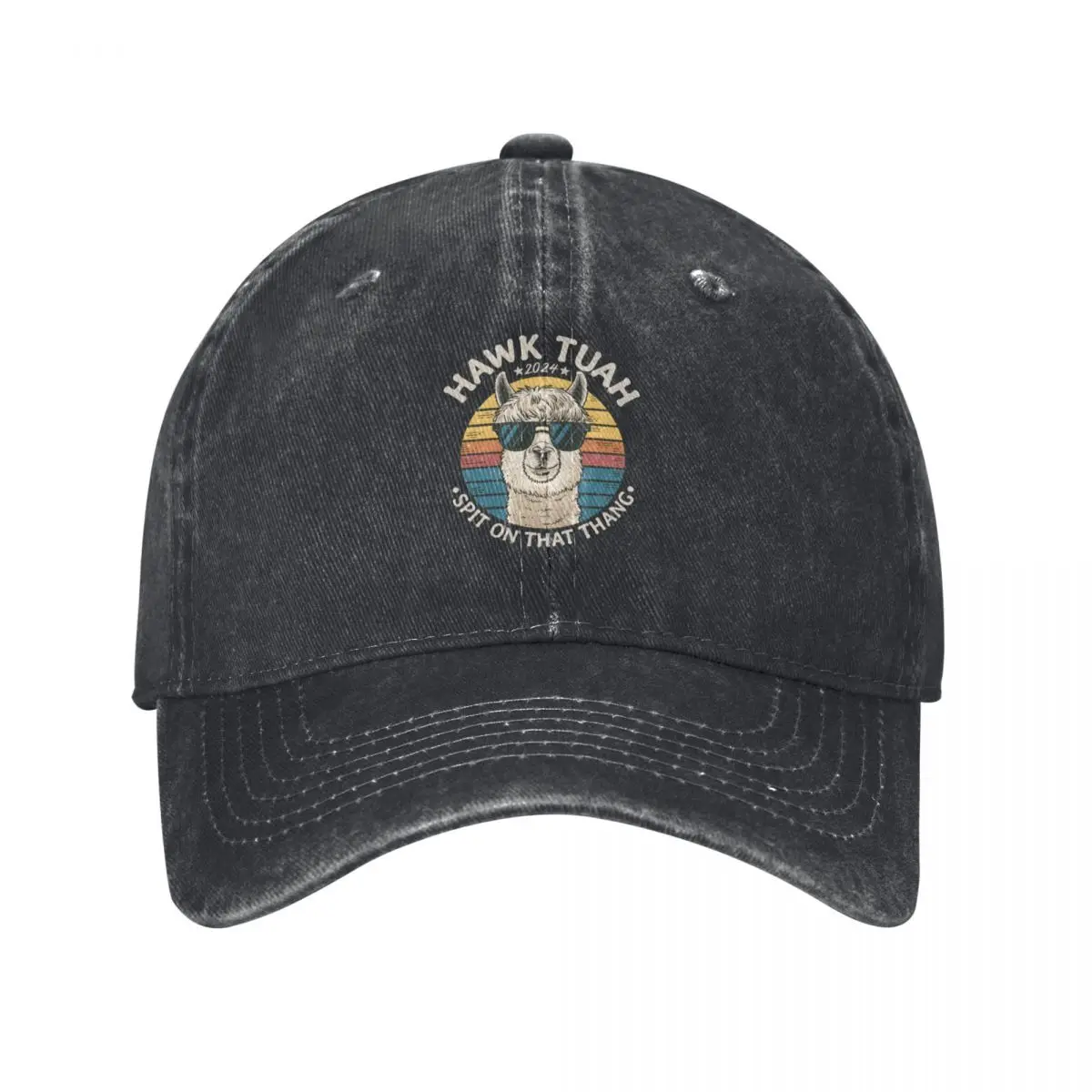 Hawk Tuah Retro Llama Baseball Cap Hat Man For The Sun Cosplay western Hat hats on offer Baseball For Men Women's
