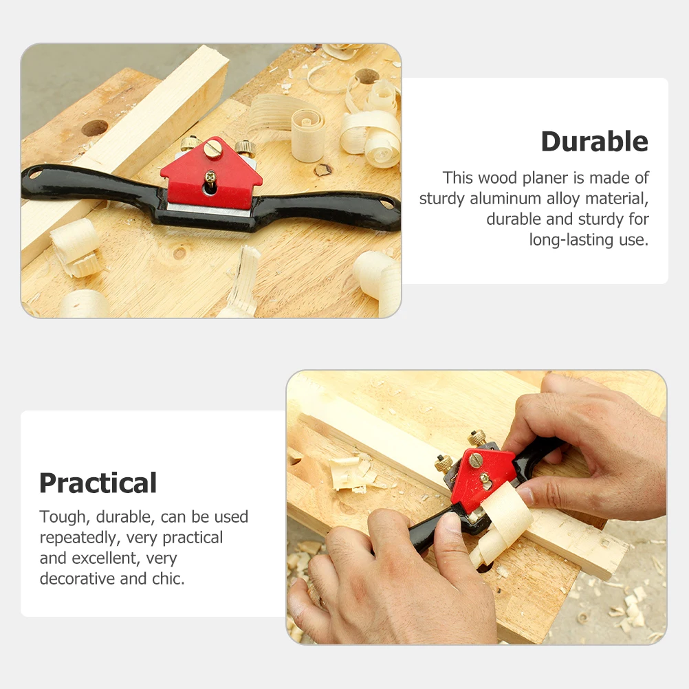 

1Set Hand Planer Woodworking Spokeshave Wood Planer Tool Adjustable Thickness Double Screw Wood Shaver Hand Plane
