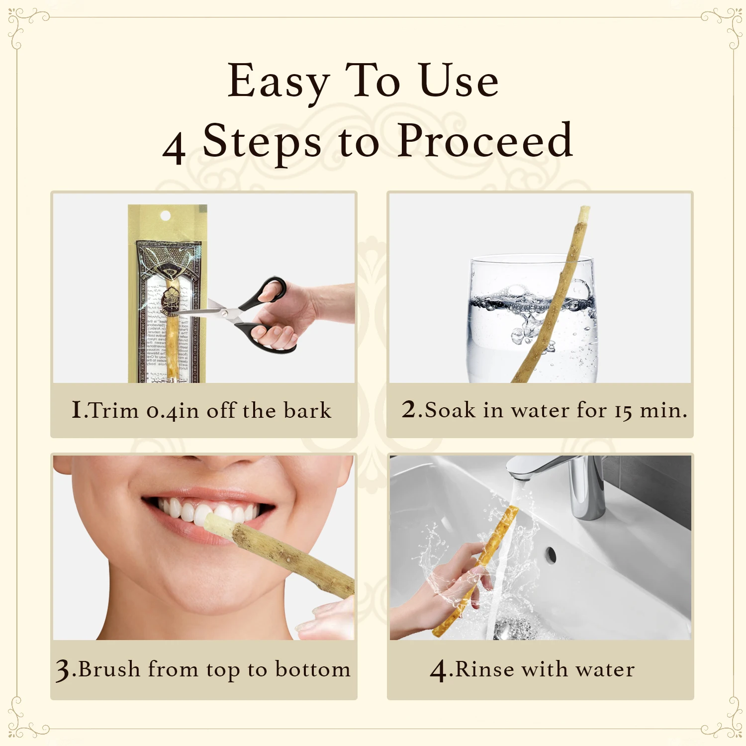 3-pack biologische Miswak tandenborstel traditionele stok houten takje tandenborstel handgemaakte natuurlijke tandenborstel zacht voor tandvlees cadeau