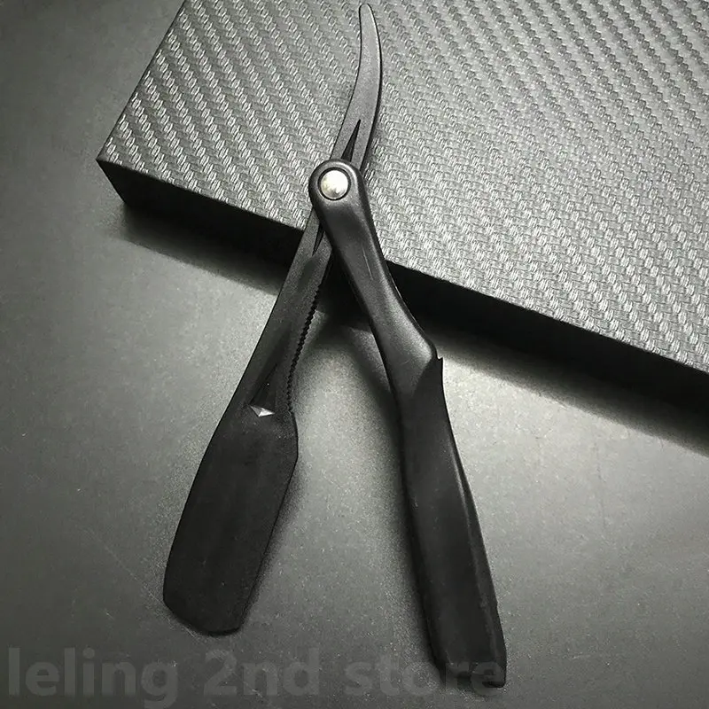 Ручная бритва с прямым краем, пластиковая парикмахерская бритва, складная бритва для бритья, резак для бороды, прямая бритва, оптовая продажа для мужчин