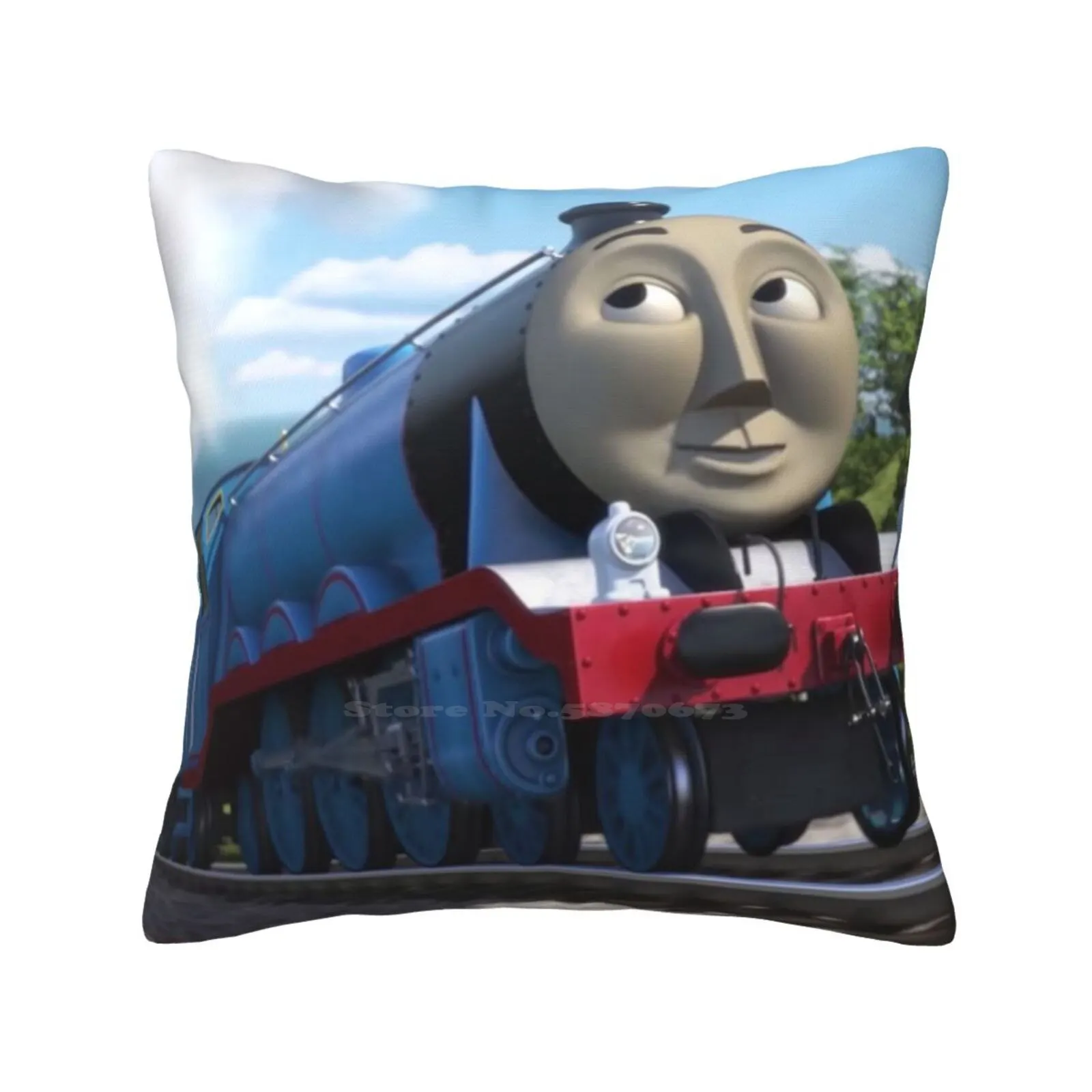 Gordon From Thomas The Tank Engine Throw Cushion Pillow Cover Thomas The Tank Engine Kids Thomas The Train Trains Percy Funny