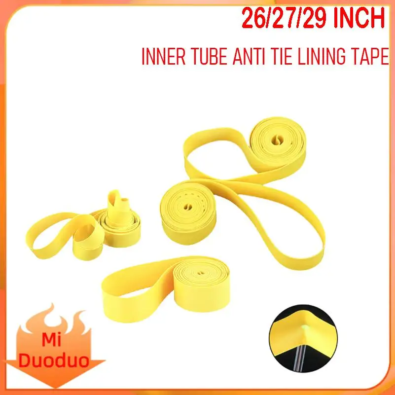 New2pcs Bicycle Rim Strip Tire Liner Inner Tube Protector PVC Rim Tape for 700C 26 27.5 29 Inch MTB Road Bike Anti-Stab Tire Pad