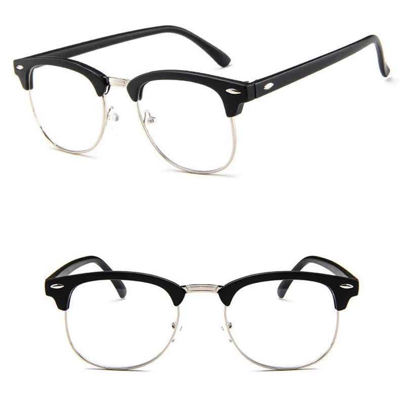 Anti-radiation Optical  Eyeglasses Stylish Computer Glasses Classic Browline Frame Retro Glasses Anti-blue Light Unisex