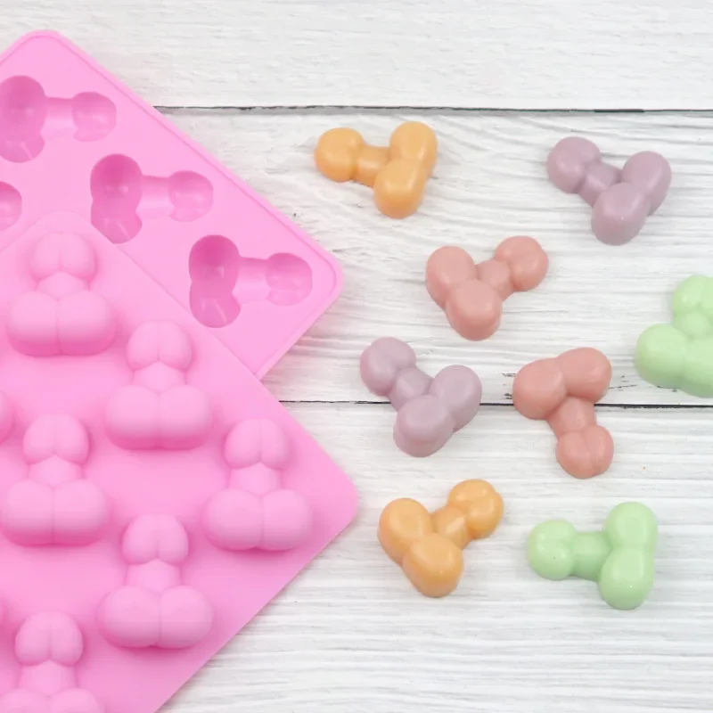 2024New 12/8 fori 3D pene Sexy stampo per torta in Silicone Dick Ice Cube vassoio stampi per cioccolato fai da te stampo per decorazione torta per