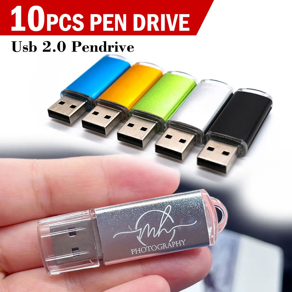 

10 шт./лот, USB-флеш-накопитель с индивидуальным логотипом, цветной, USB 2.0, 8 ГБ, 16 ГБ, 32 ГБ, 64 ГБ, USB-флешка, 1 ГБ, 2 ГБ, для смартфонов/ПК