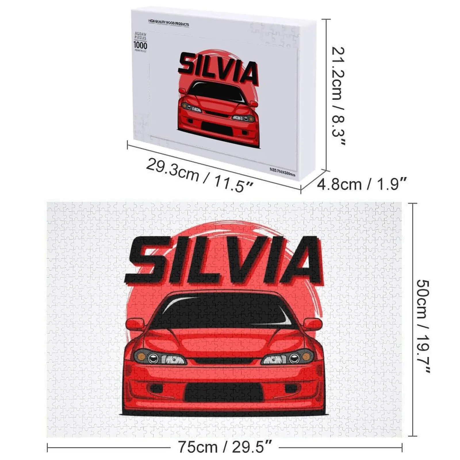 الأحمر سيلفيا S15 بازل قطع هدايا شخصية للأطفال لعب للأطفال لغز