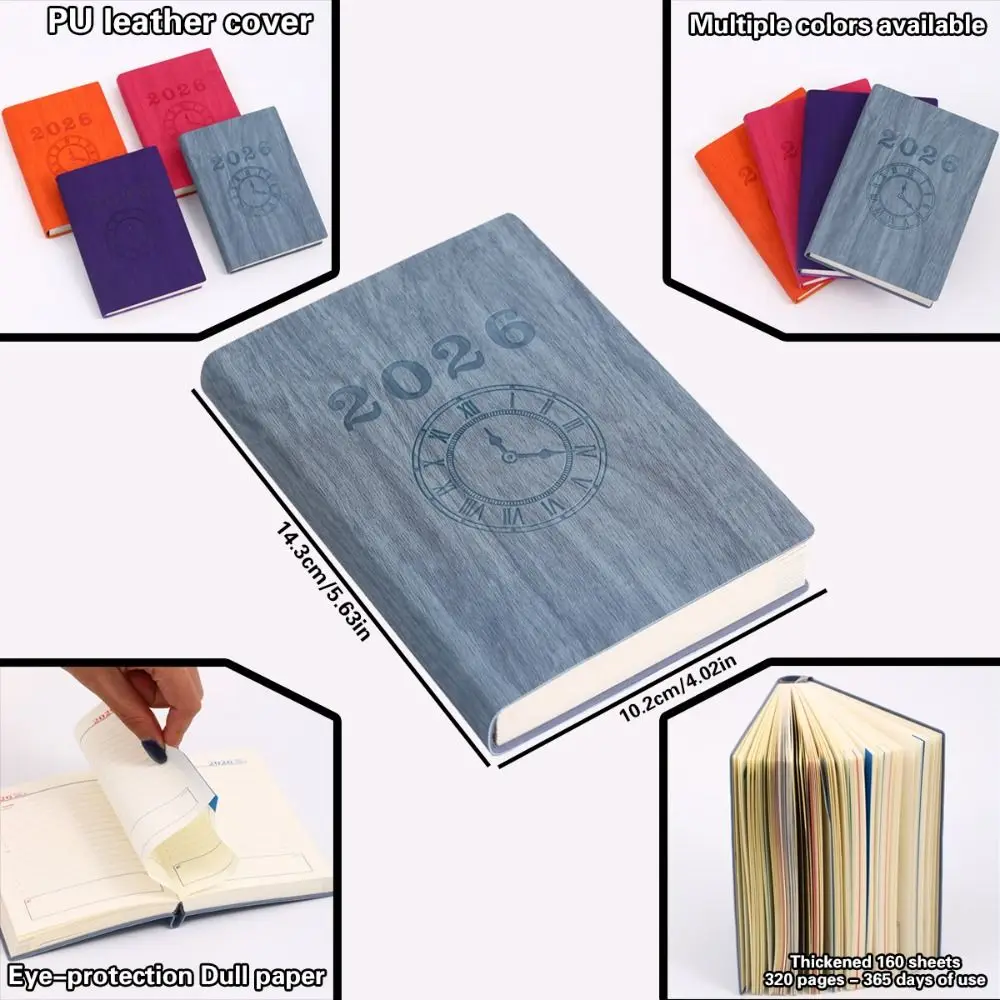 متعددة الوظائف A6 2026 جدول كتاب كفاءة دليل الإنجليزية 365 يوم مخطط إدارة الوقت دفتر اللوازم المكتبية المدرسية