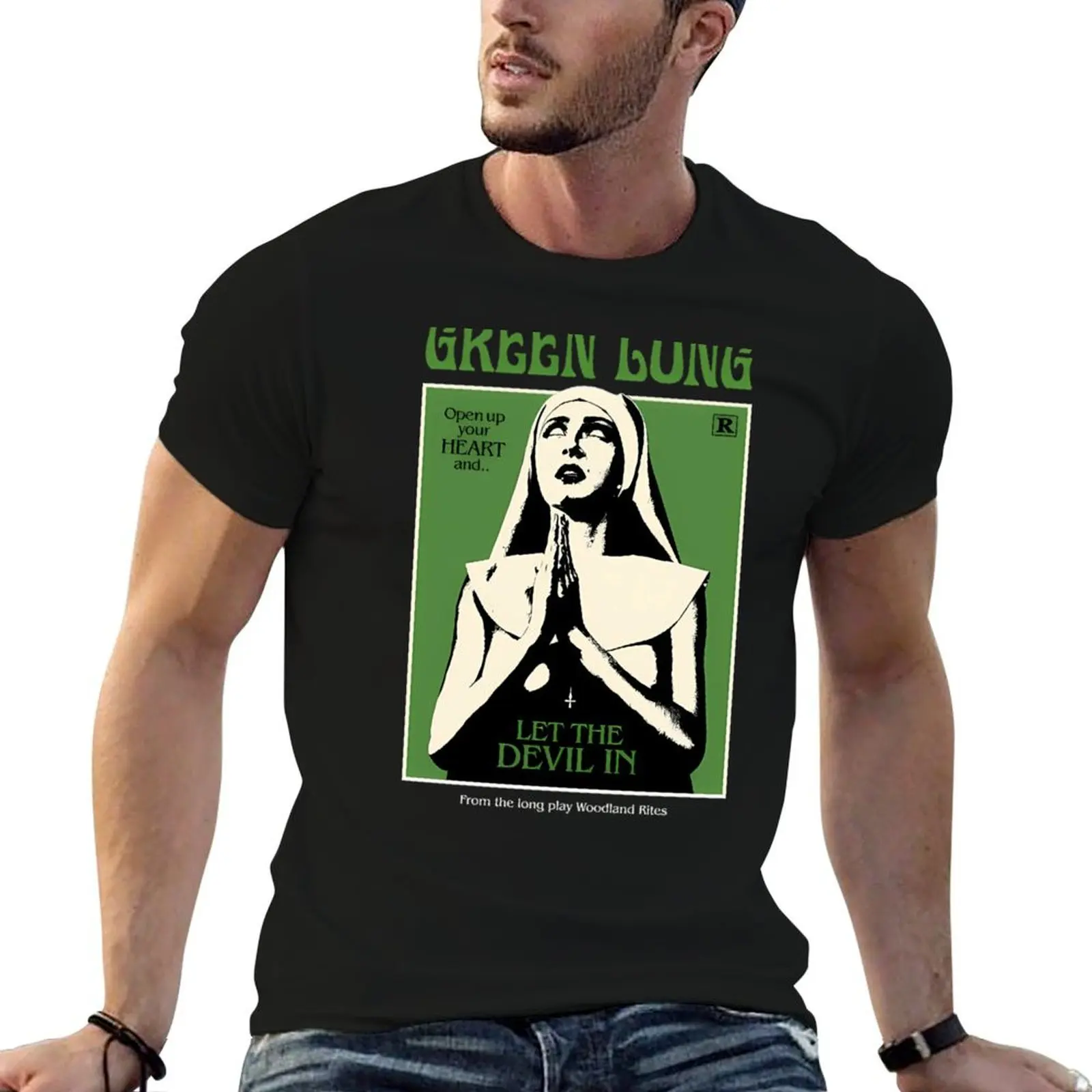 

GREEN LUNG BAND T-Shirt man t shirts for men anime t shirts oversize T-Shirt