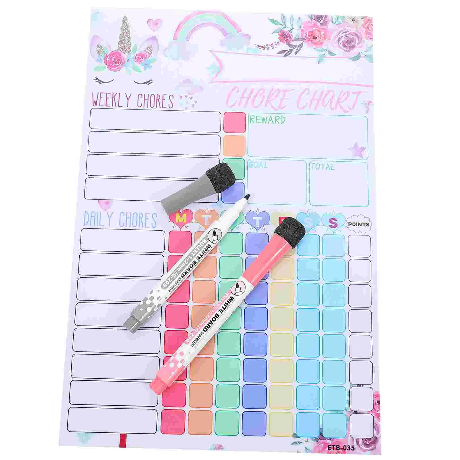 White Board Kids Housework Reward Table Magnetic Chore Chart Reusable Behavior Children Accessory Whiteboard Chores