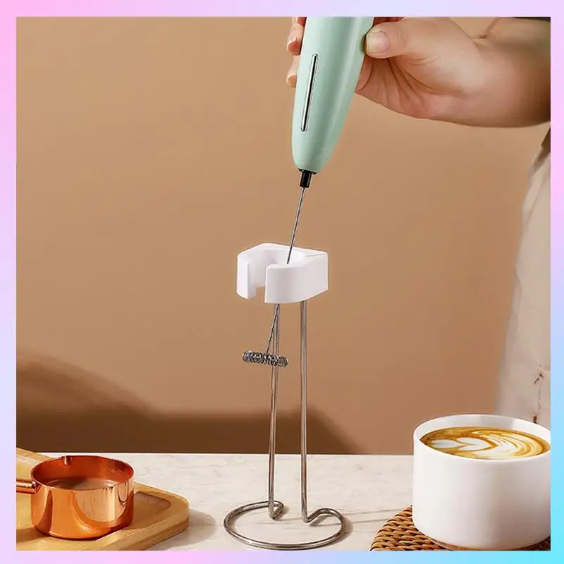 ABRG-Electric Milk Frother For Coffee Frother Handheld Foam Maker - Electric Milk Frother Handheld Egg Beater With Stand-A Durab