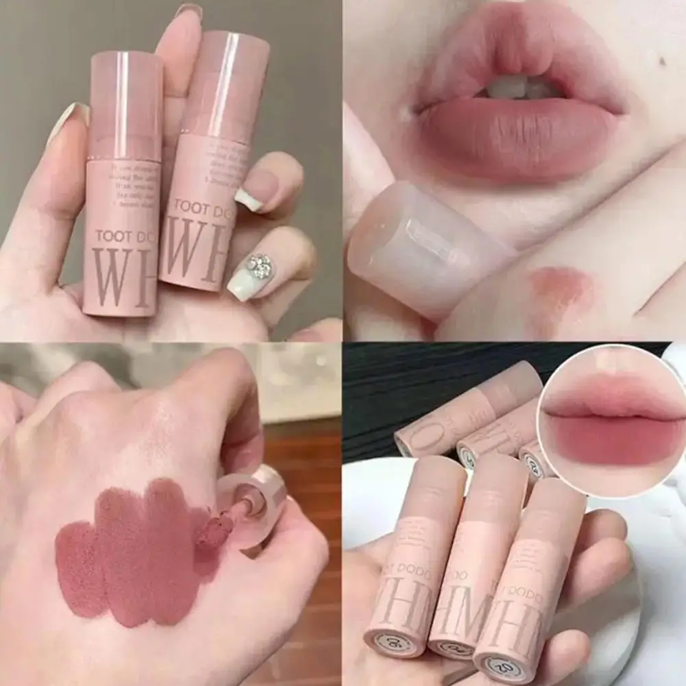 Toot Dodo Lip Balm Mist Velvet Lip Glaze Lightweight Matte Waterproof Lipstick Non-stick Cup Air Longlasti Mouth Red Mist L O0j4