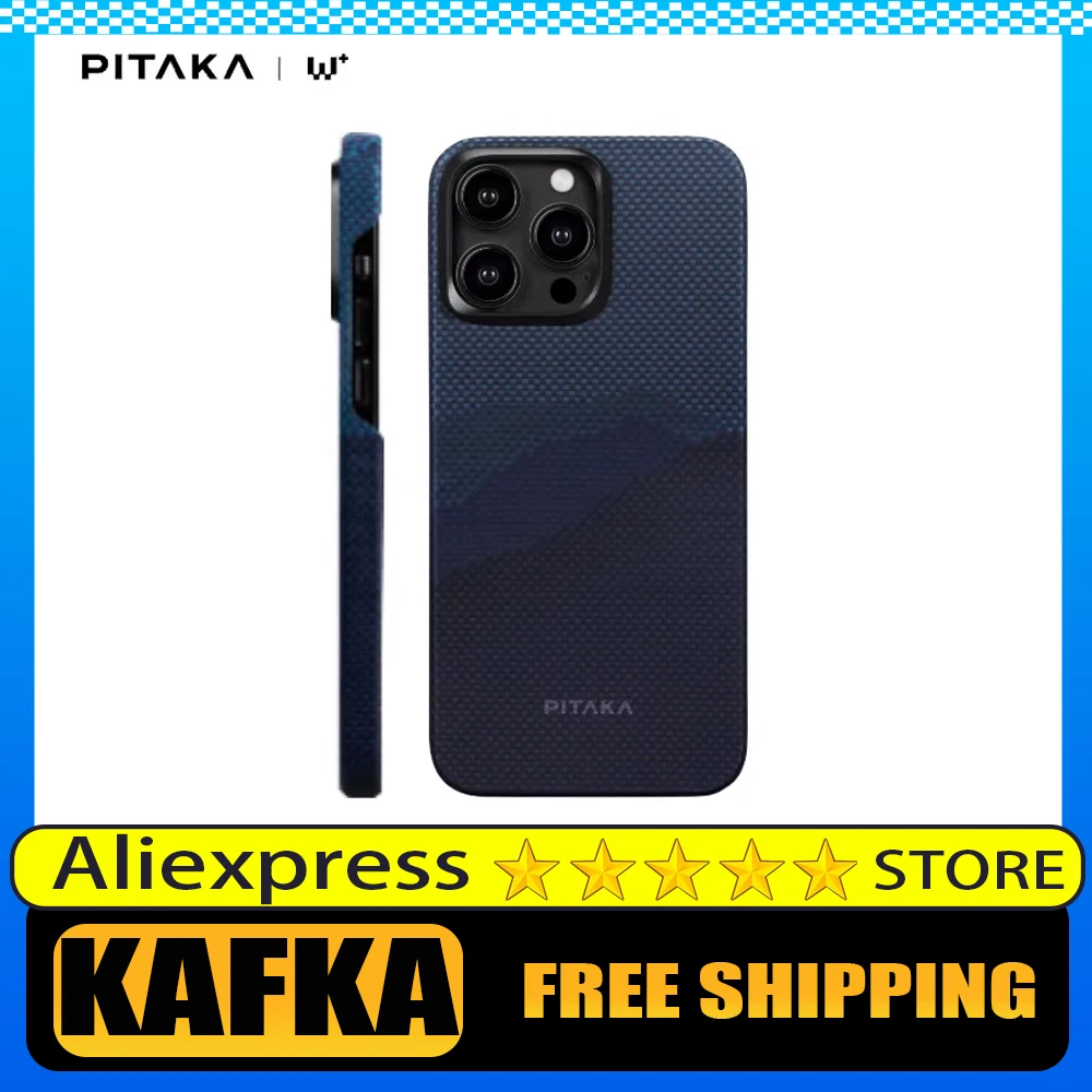 

Pitaka Phone Case Woven Kevlar Magsafe Cover For iPhone15 16 Pro Max Cases Wireless Charging iPhone16 Pro Case Cellphone Cover