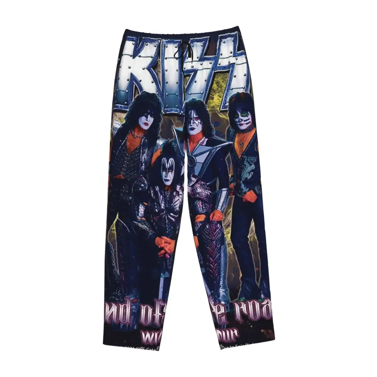 

Женские пижамные брюки Custom Kiss Rock Band Retor с карманами для отдыха и сна