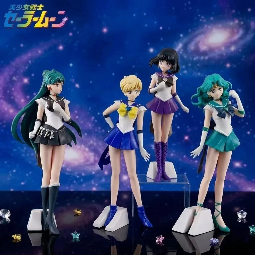 23cm Anime Sailor Moon Figure GLITTER&GLAMOURS Mercury Jupiter Venus Figurine Model PVC Collection Action Figure Toy Gifts