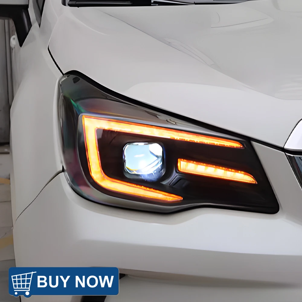 

Автоматические фары в сборе для Subaru Forester 2013-2016, обновление, новый стиль, светодиодный объектив проектора Plug and Play, автомобильные инструменты, аксессуары