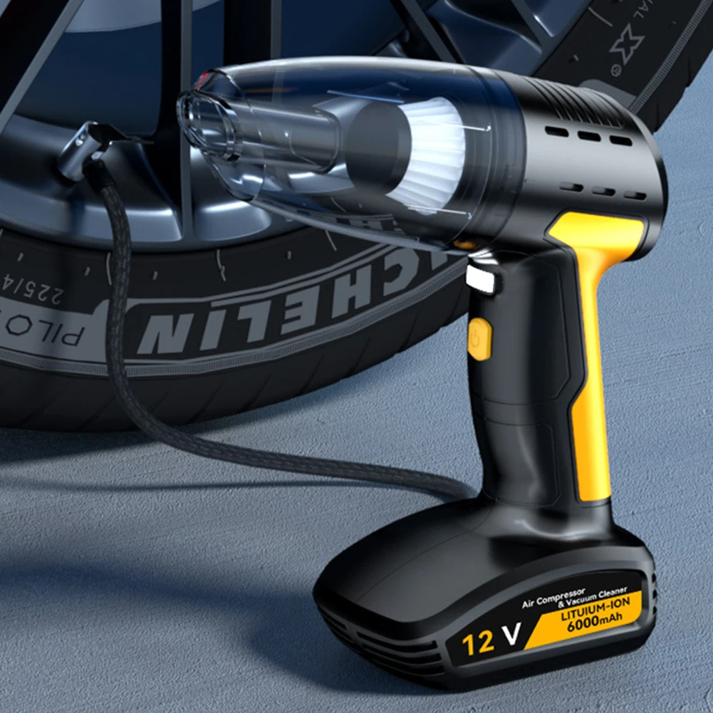 مكنسة كهربائية لاسلكية محمولة باليد ، 4 في 1 ، شفط قوي ، نفاخ محمول للمنزل والسيارة والدراجة