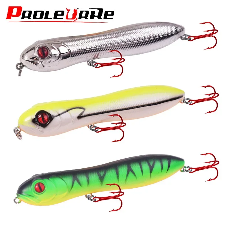 

1 Pc Top water Fishing Lures 10cm 15g Floating Snake Head Pencil Wobbler Plastic Hard Artificial Bait for Bass Pike Crankbaits