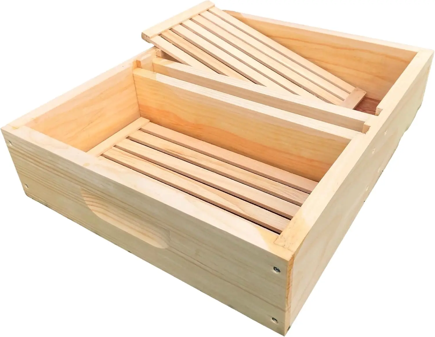 

Сборная верхняя кормушка для улья Лангстрота с поплавками для влажного или сухого кормления, сделано в США