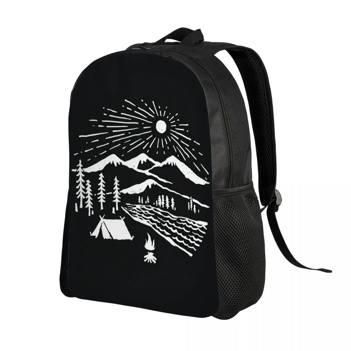 Camping Hiking Adventure Nature Travel Backpack Men Women School Laptop Bookbag Travel Hiking College Student Daypack Bags