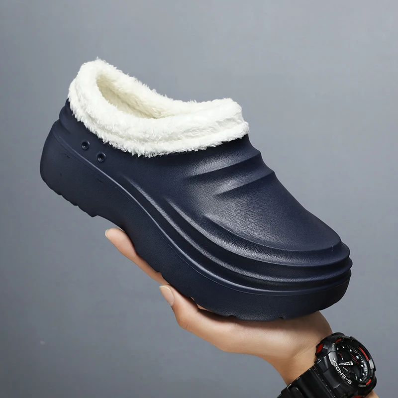 Frauen Hausschuhe Casual Baumwolle Geschenk Marke Pelz Verdickt Plüsch Männer Winter Schuhe Bequeme Chunky Sohle Männlich Hohe Qualität Gepolstert