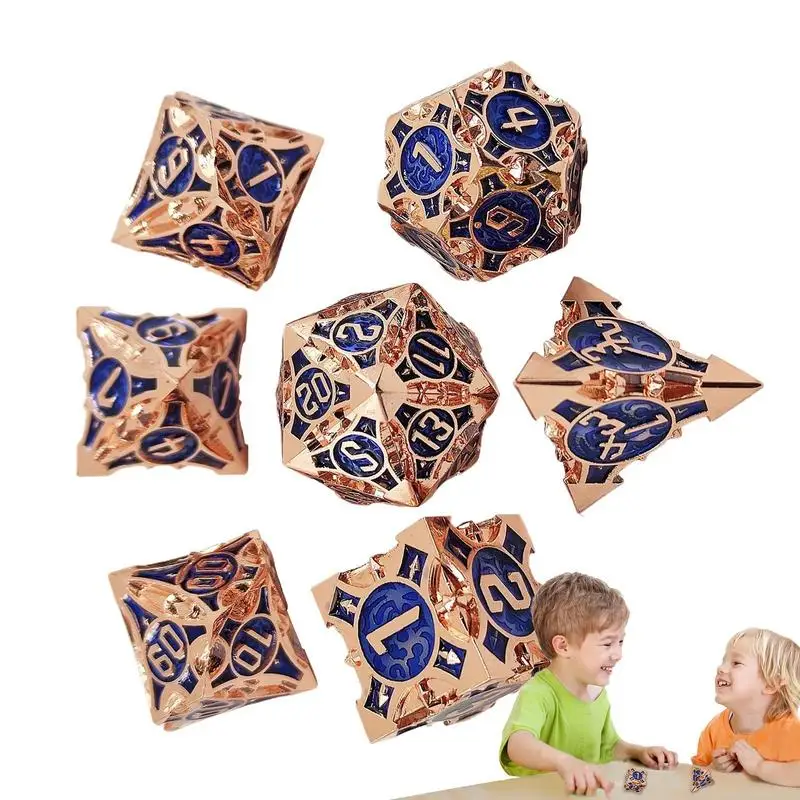 Role Playing Dice Multisided Game Dice Set 7x Colorful Large Game Dice Funny Kids Toys For Board Games Family Party Friend